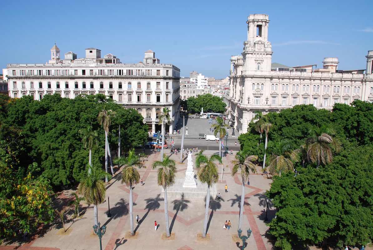 34 Cuba - Havana Centro - Parque Central with Jose Marti statue, Palacio del Centro Asturiano - view from Hotel Inglaterra roof